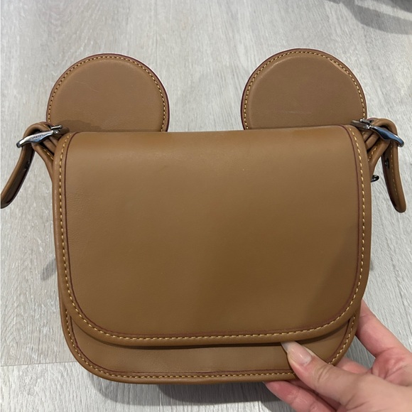 NEW | Authentic Coach X Mickey Mouse Purse | Satchel | Brown Leather | Rare - Picture 3 of 8